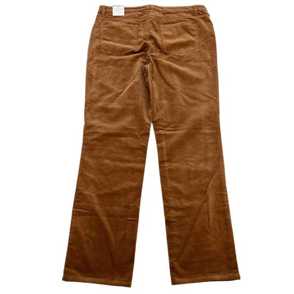 Talbots | Women's Corduroy Straight Leg Pants | Brown | Size 16 - Picture 2 of 2